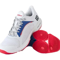 Padelschoenen-Wilson Hurakn 2.0 padelschoenen dames white deja vu blue red