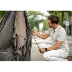 Winza Outdoor Covers  Premium parasolhoes XXL 295 x 70 antraciet< Tuinmeubelhoezen
