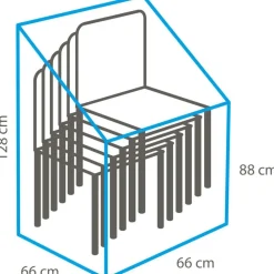 Winza Outdoor Covers  Premium beschermhoes stapelstoelen 66 x 66 x 128< Tuinmeubelhoezen