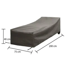 Winza Outdoor Covers  Premium loungebed hoes 200 x 75 x 40 grijs< Tuinmeubelhoezen