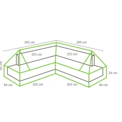 Tuinmeubelhoezen-Winza Outdoor Covers  Premium loungeset hoes 295 x 295 x 94 grijs
