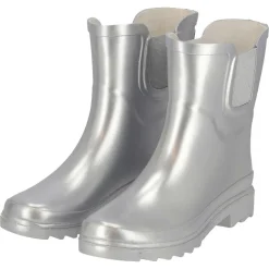 Regenkleding & -Laarzen-XQ Chelsea regenlaarzen dames silver metallic
